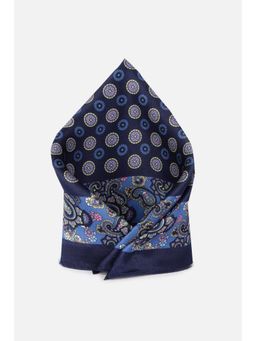 Peter England - Men Navy Blue Printed Formal Pocket Square