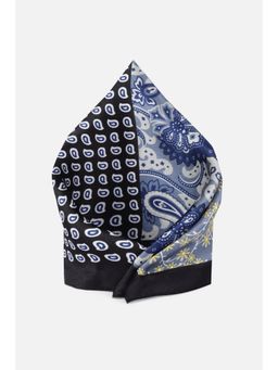 Peter England - Men Black Printed Formal Pocket Square