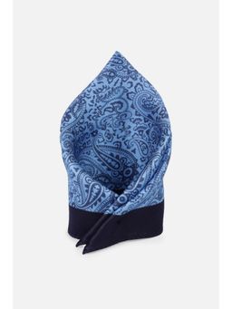 Peter England - Men Blue Printed Formal Pocket Square