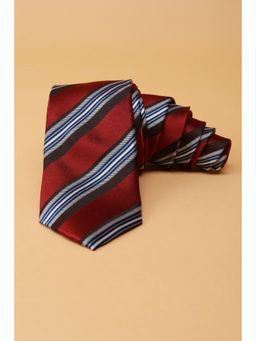 Peter England - Men Maroon Stripe Formal Tie