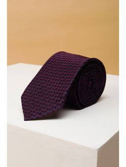 Peter England - Men Purple Embroidered Formal Tie