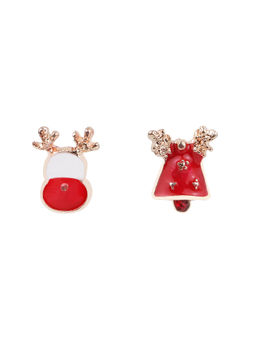 Arendelle - Christmas Snow Man and Reindeer Stud Earrings