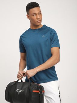 R&B - Men Indigo Crew Neck Half Sleeves T-Shirt