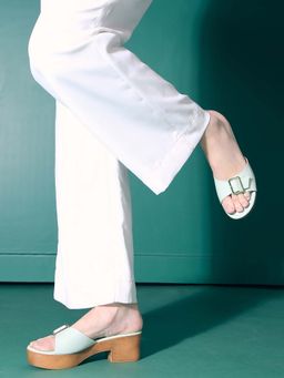 Inc.5 - Women Green Block Heels