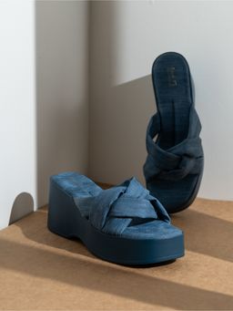 Inc.5 - Women Teal Wedges Heels