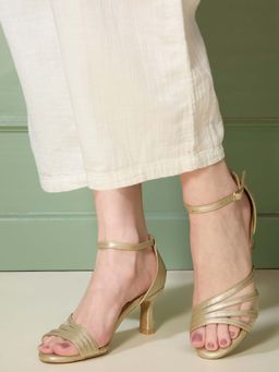 Inc.5 - Women Gold Kitten Heels