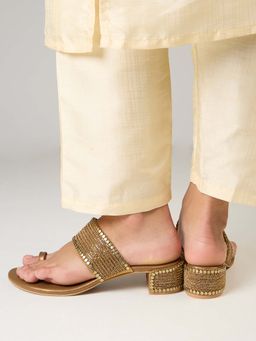 Inc.5 - Women Bronze Block Heels
