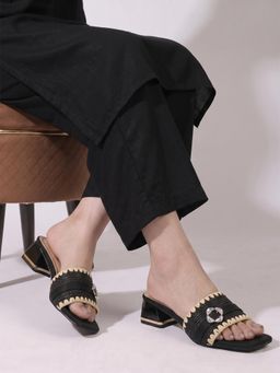 CHINRAAG - Women Black Block Heels