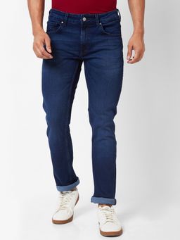 Spykar - Mid-Rise Regular Fit Blue Jeans for Men