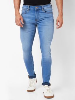 Spykar - Low-Rise Slim Fit Blue Jeans for Men