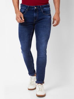 Spykar - Low-Rise Slim Fit Blue Jeans for Men