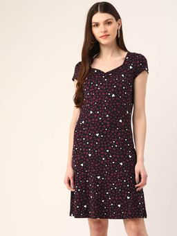 Trend Arrest - Black Printed Dress