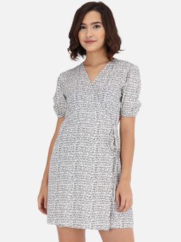 Trend Arrest - White Ditsy Print Dress
