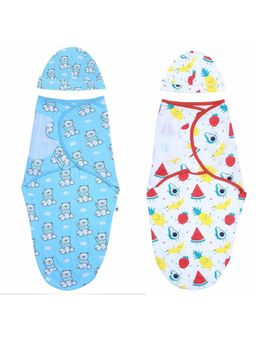 The Mom Store - Baby Swaddle Combo- Hello Bear & Fruity Cutie