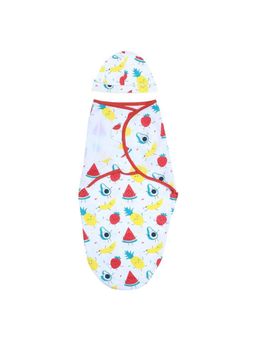 The Mom Store - Baby Swaddle Blanket and Cap Set- Fruity Cutie