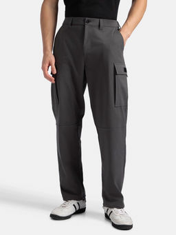 Jockey - Mz22 Men Microfiber Fabric Utility Pants with Cargo Pockets-Black