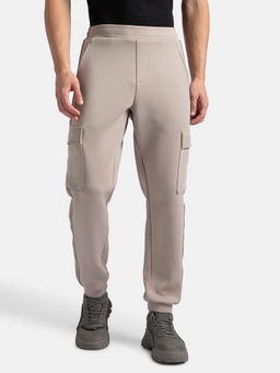 Jockey - Mz27 Men Microfiber Cotton Blend Regular Fit Cargo Joggers-Moon Rock