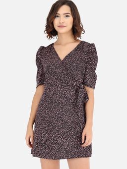 Trend Arrest - Black Printed Floral Dress