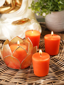 Pure Home + Living - Orange Playful Berries Votive Candles