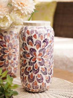 Pure Home + Living - Purple Mother of Pearl Ceramic Vase