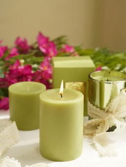 Pure Home + Living - Green Lime Basil and Crush Pillar Candle