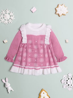 Nautinati - Girls Woven Trendy Pullover Dress