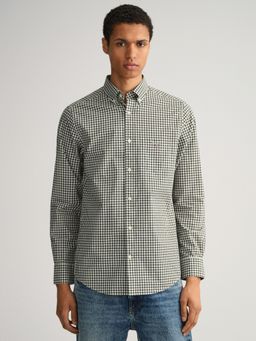 GANT - Men Green Checked Regular Fit Shirt