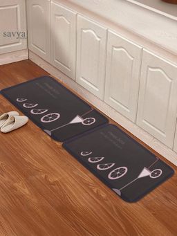 Savya Home - Brown Diatom Mud Bathroom Non-Slip Mat (Pack of 2)