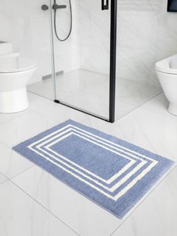 Encasa Homes - Super Soft Microfibre Bath Mat Blue