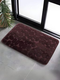 Savya Home - Brown Coral fleece fabric Bathroom Mat