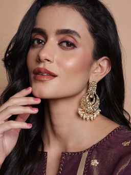 PANASH - Gold Brass Drop Earrings