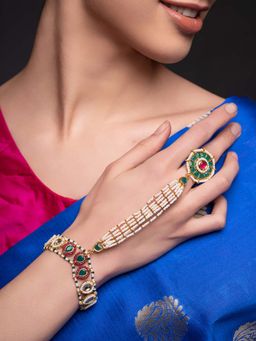 PANASH - Multi-Color Brass Hand Harness