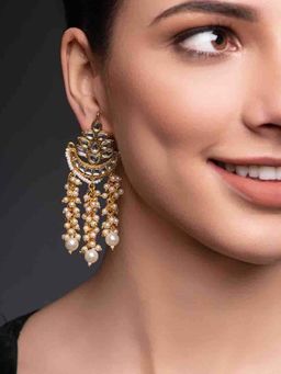 PANASH - White Brass Drop Earrings