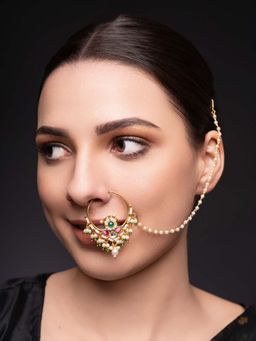 PANASH - Green Brass Nose Ring
