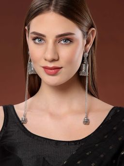 PANASH - Silver Brass Drop Earrings
