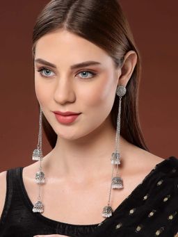 PANASH - White Brass Drop Earrings