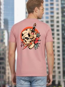 Greylongg - Pink Graphic Round Neck T-Shirt