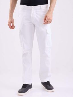 Spykar - White Solid Mid Waist Trouser