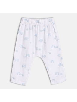 MINI KLUB - Unisex White Printed Trouser