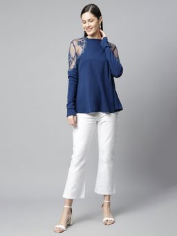HOUSE OF S - Power Mesh Blue Top