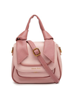 Diana Korr - Pink Solid Faux Leather Sling And Cross Bag