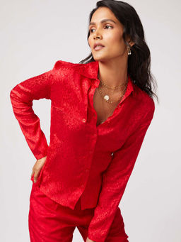 Not So Pink - Red Front Pocket Box Fit Shirt