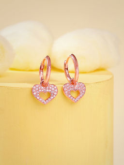 GIVA - 945 Silver Rose Gold Forever Beat Kids Earrings (4-8 Years)