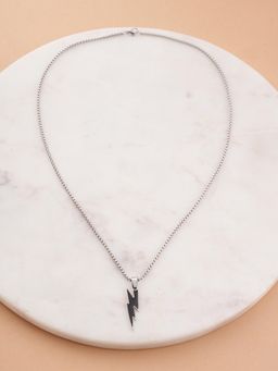 Palmonas - Men Black Volt Strike Pendant Necklace