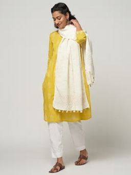 Fabindia - Linen Cotton Embroidered Stole