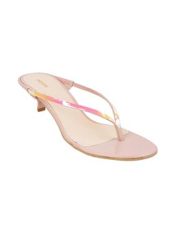 Mochi - Womens Pink Kitten HeelsMochi Women Solid Pink Heels