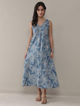 Libas - Women Blue Floral Printed Dress