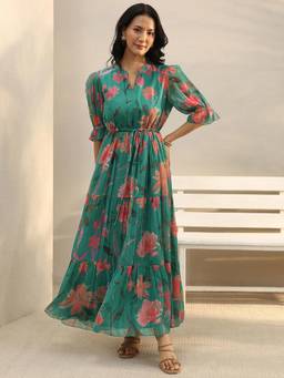 Libas - Women Green Floral Printed Dress