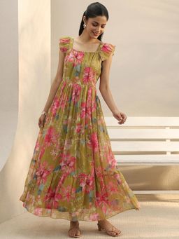 Libas - Women Green Floral Printed Dress