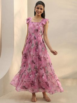 Libas - Women Pink Floral Printed Dress